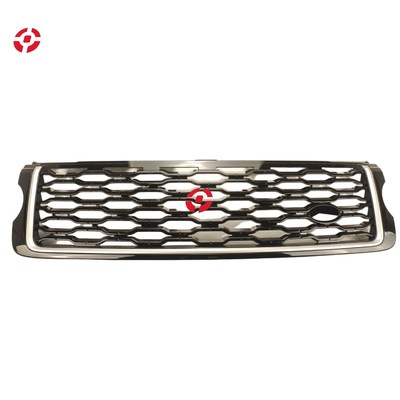 Front bumper grille OE LR077427 LR083321 All-black silver bar grille for 2013 Land Rover modified to fit 2018 model